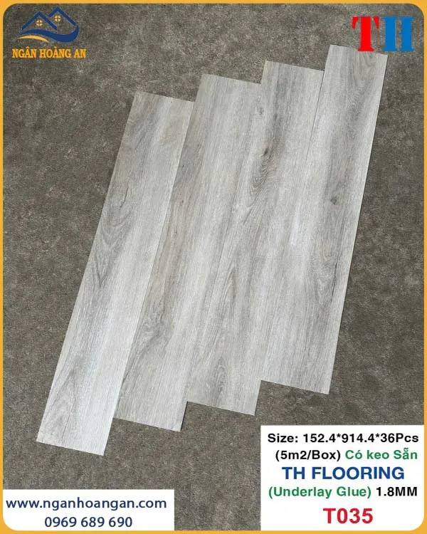 Sàn Nhựa Vinyl Có Keo Sẵn THFLoor TH035 Dày 1.8mm Sàn Nhựa Vinyl Có Keo Sẵn THFLoor TH035 Dày 1.8mm